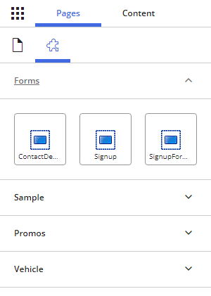 The components tab in the left-hand panel