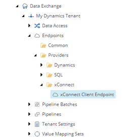 xConnect client endpoint in content tree
