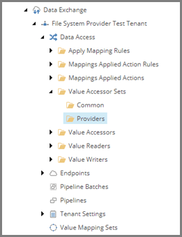 Providers in the content tree