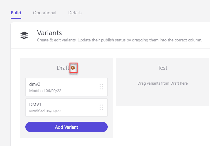 Accessing debug mode for a decision model variant. Accessing debug mode for a decision model variant.