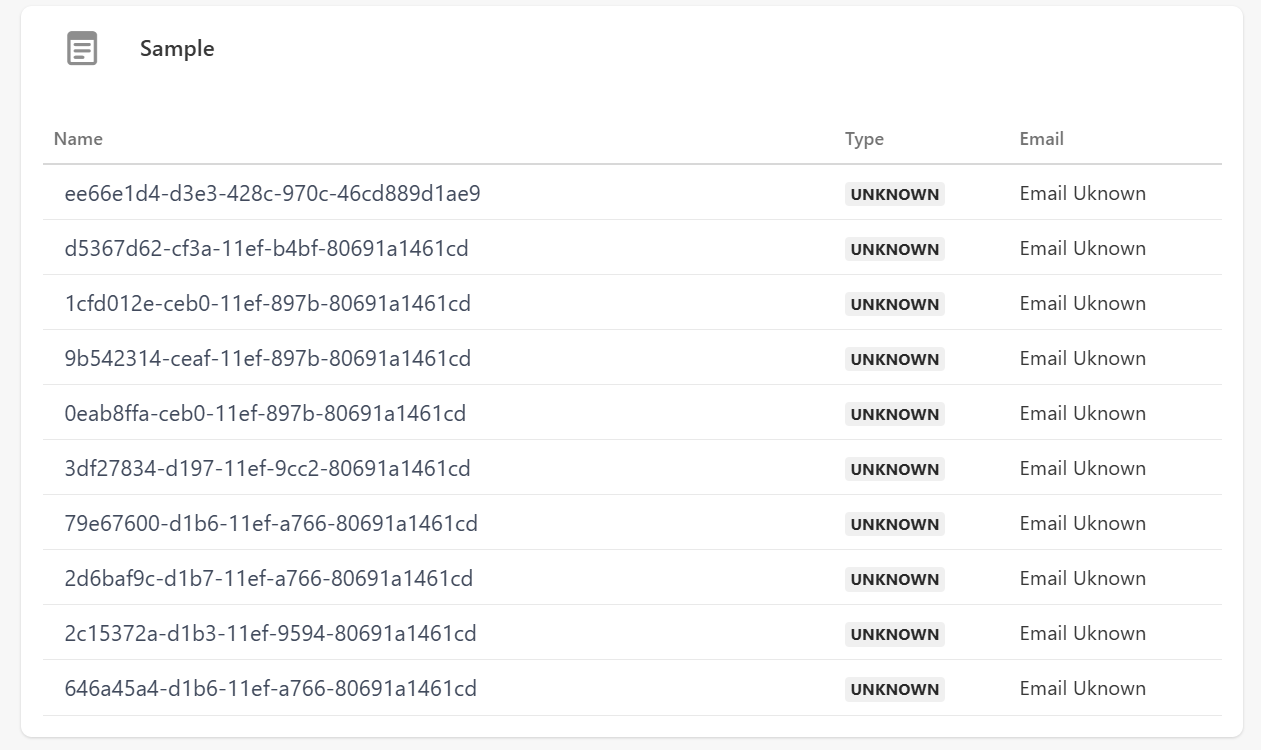 Viewing a segment sample Viewing a segment sample