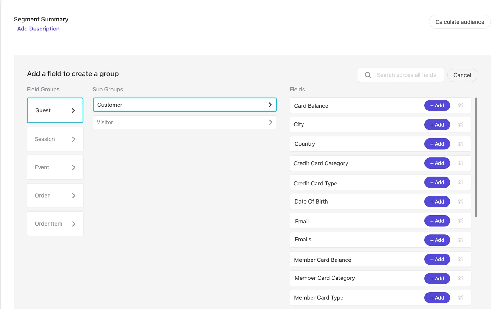 Accessing guest data extensions in batch segmentation
