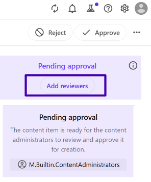 Add reviewers button