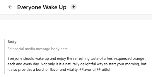 AI generated content icon next to the title