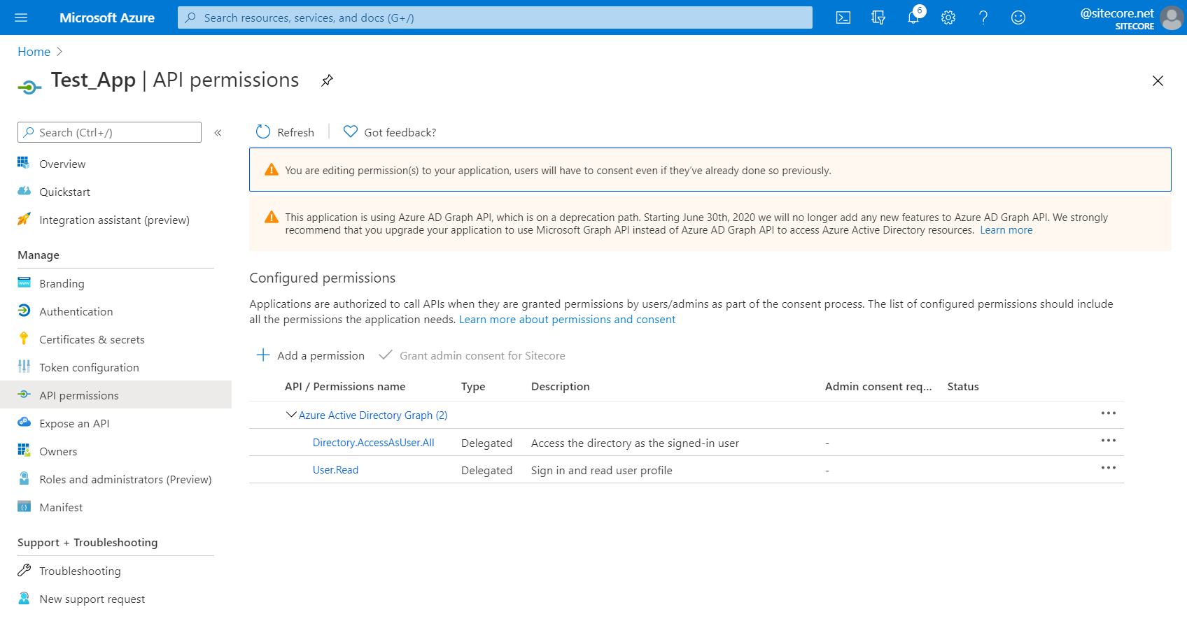 completed delegated permissions completed delegated permissions