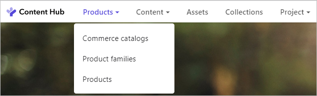 Content Hub menu bar