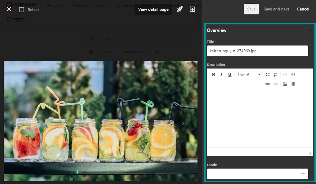 Example of customized inline preview fields