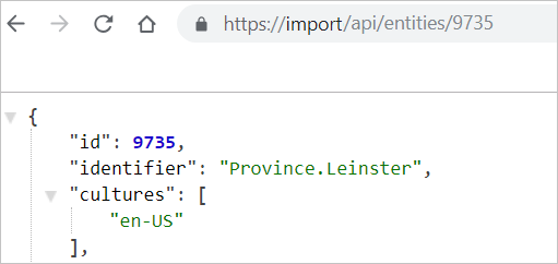 Id of taxonomy element in the destination instance