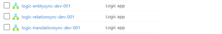 List of available logic apps