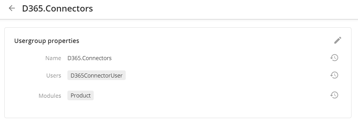 New user group for D365 connector