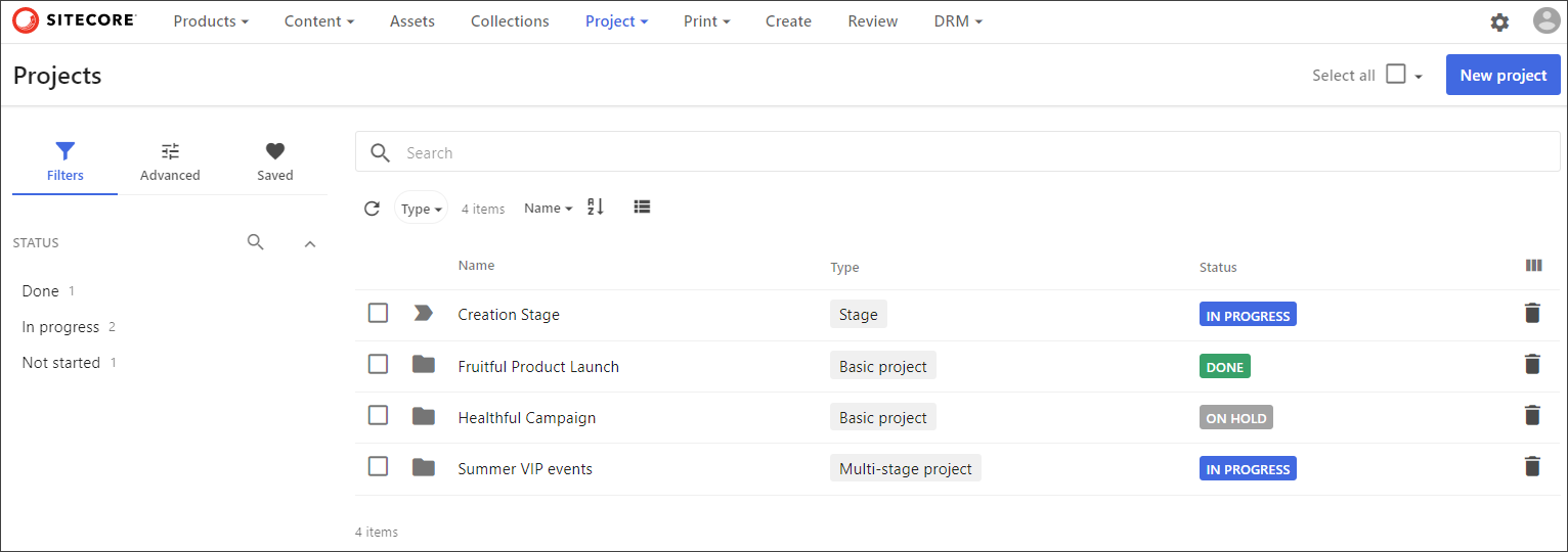 Projects page Projects page