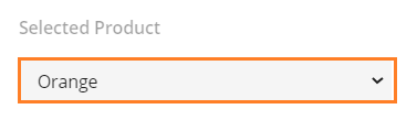 selected product orange