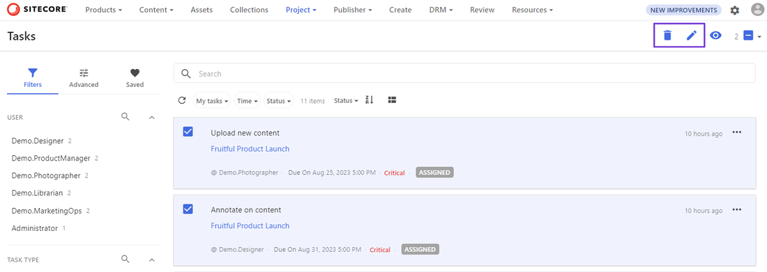 Selection example