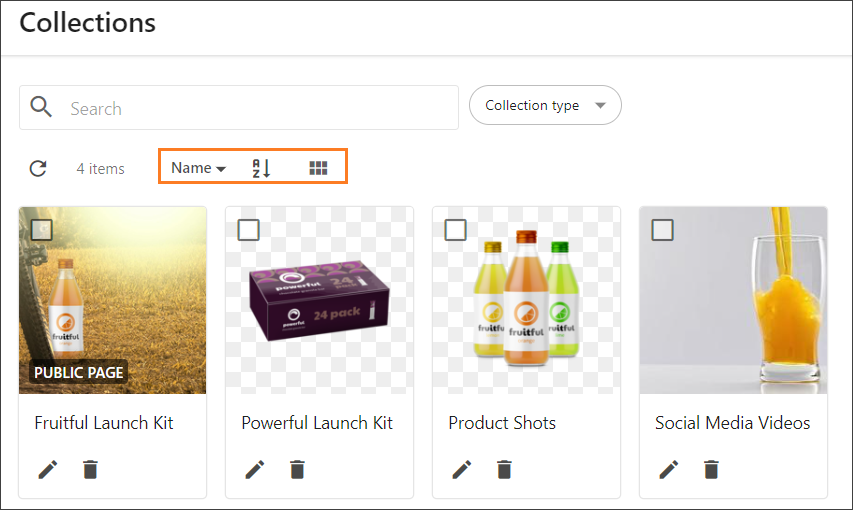 Sort search results example