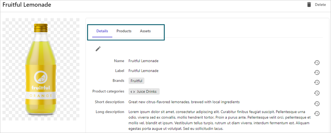 Tabs example