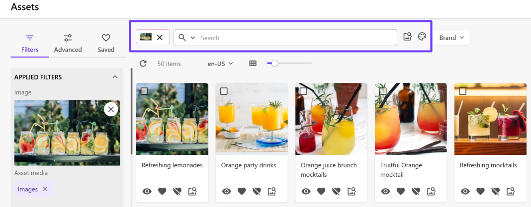 AI-assisted visual search using a reference image