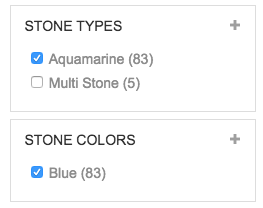 Image showing aquamarine applied for stone types filter and blue applied for stone colors filter Image showing aquamarine applied for stone types filter and blue applied for stone colors filter