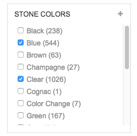 Image showing two different filters, blue and clear, applied for Stone Colors Image showing two different filters, blue and clear, applied for Stone Colors