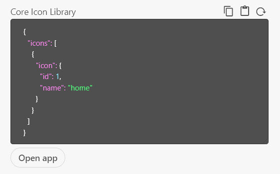 An example custom field displays the raw, stored JSON data the SitecoreAI user selected.