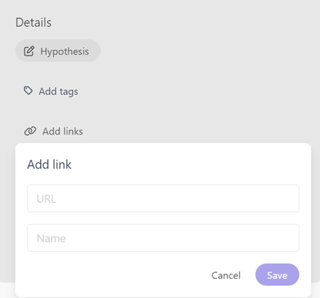Add any relevant links in the Details pane. Add any relevant links in the Details pane.