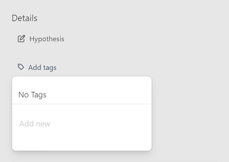 Assign tags to an experiment or experience in the Details pane. Assign tags to an experiment or experience in the Details pane.