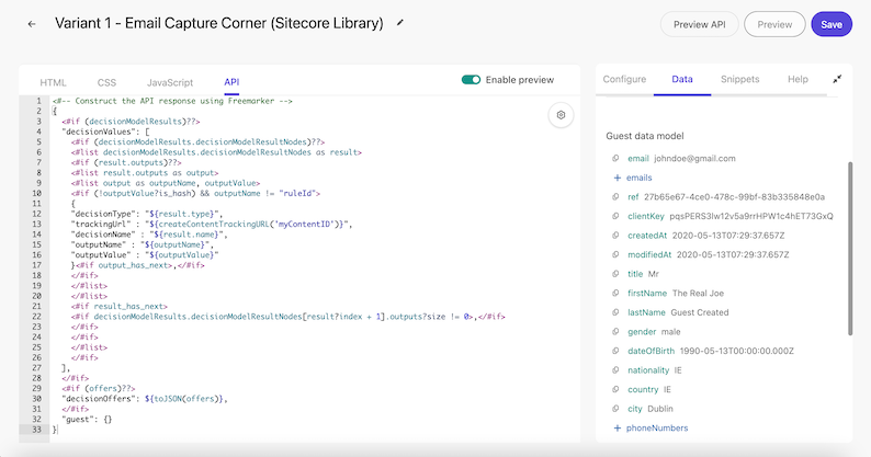 Copying guest data to the API request Copying guest data to the API request