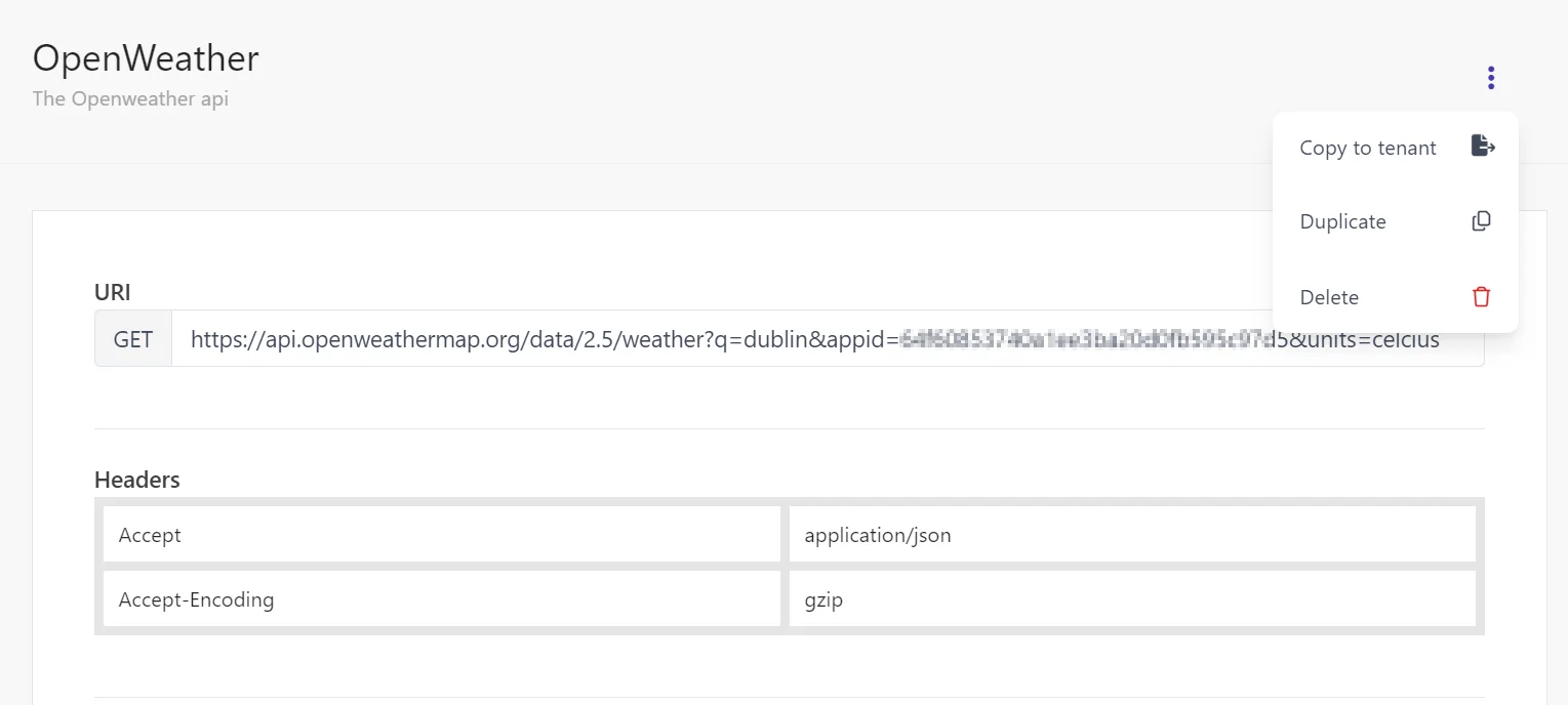 Copying a connection in the Developer Center to another tenant.