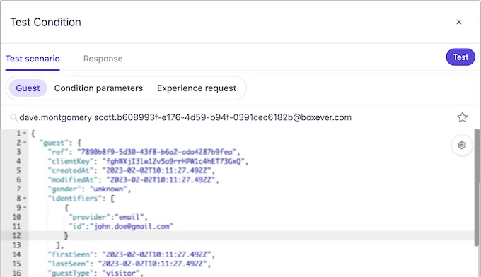 Testing a condition Testing a condition
