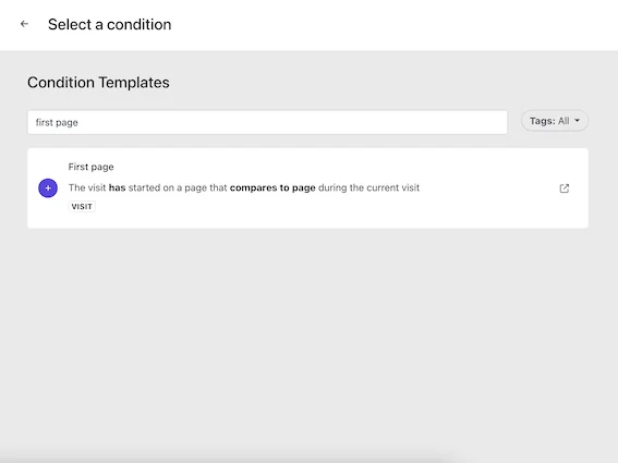 Selecting a condition