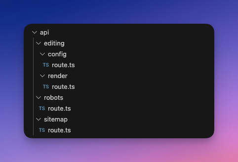Newly adjusted api folder for the App Router project. Newly adjusted api folder for the App Router project.