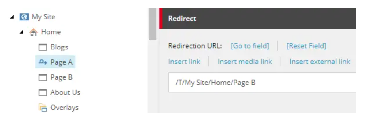 Request the exact redirect item in the content tree to trigger the redirection.