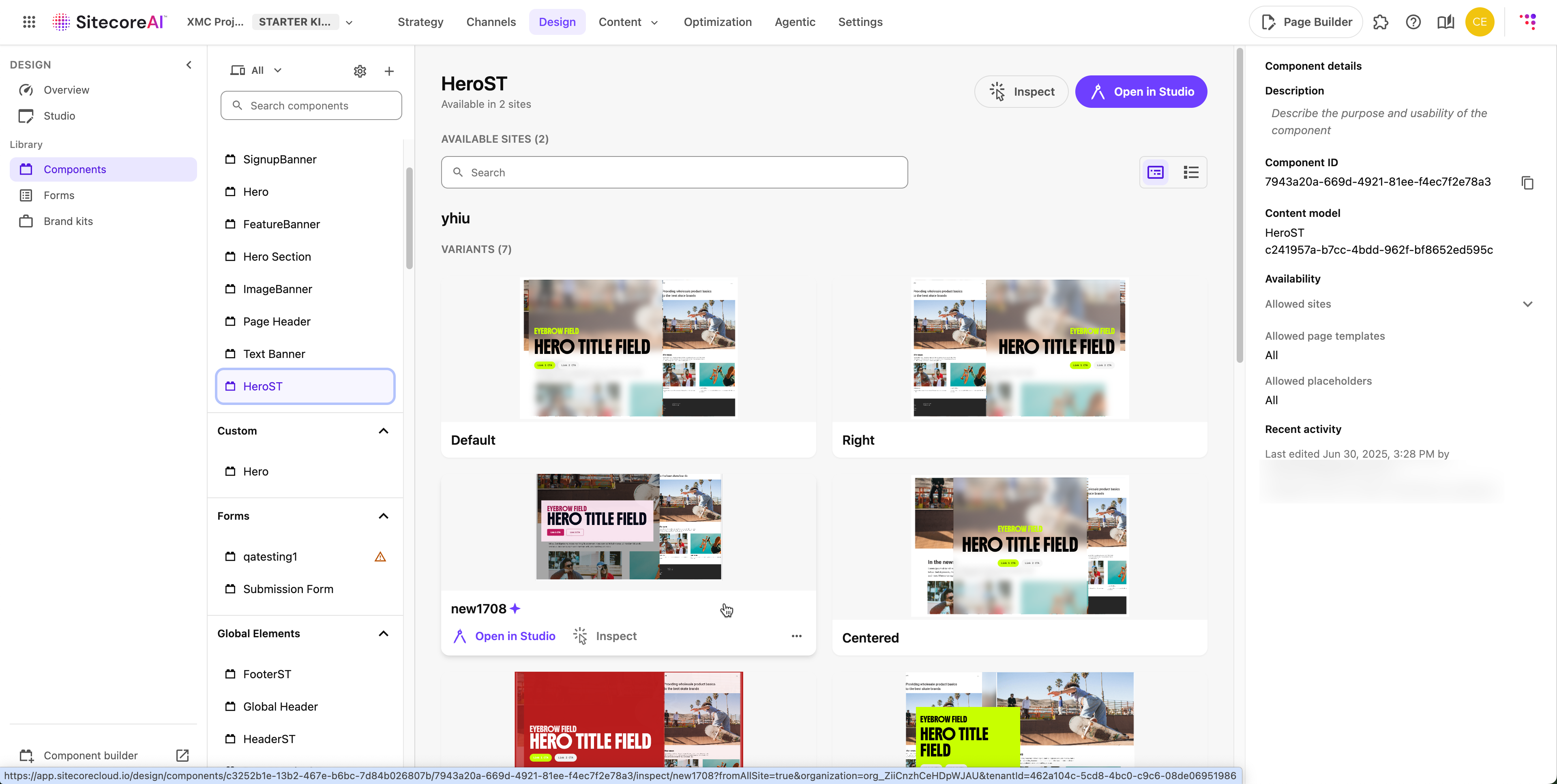 The Design studio UI