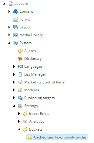 Default taxonomy provider in the content tree Default taxonomy provider in the content tree