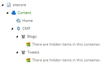 CMP item buckets with hidden items. CMP item buckets with hidden items.