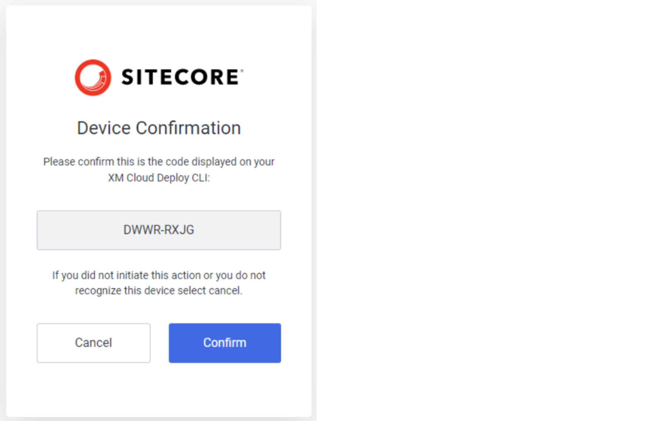 Device authorization User Code screen