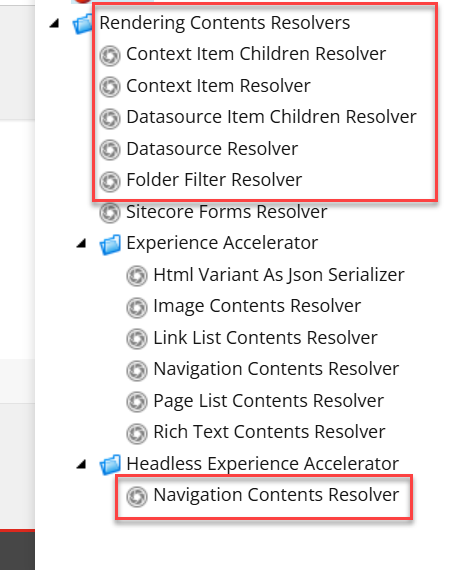 Supported content resolvers in the SitecoreAI Content editor Supported content resolvers in the SitecoreAI Content editor