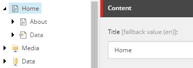 Example of field in the Content Editor that is configured to use language fallback