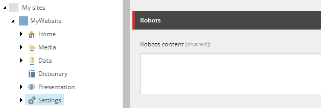 Configure the robots.txt file Configure the robots.txt file
