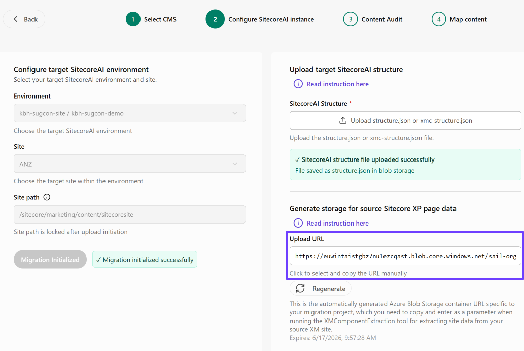 Configure SitecoreAI instance Azure Blob Storage URL