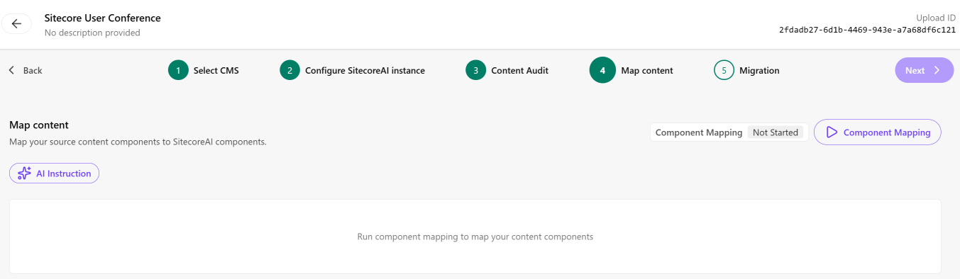 Map content intro page
