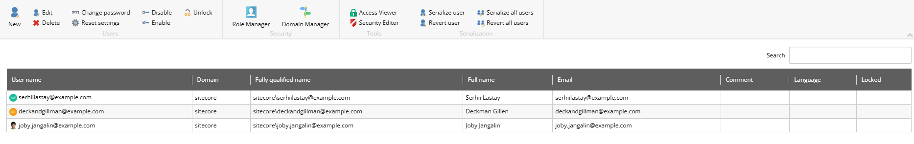 The User Manager. The User Manager.