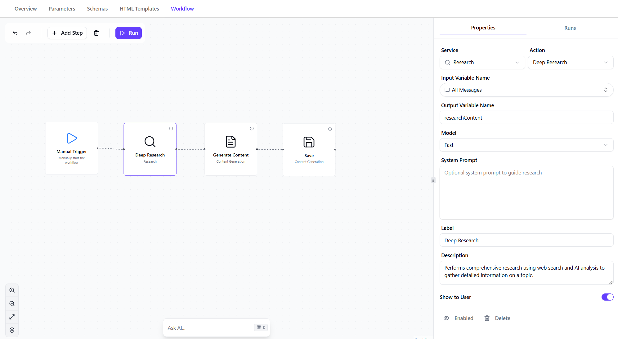 The Workflow editor The Workflow editor