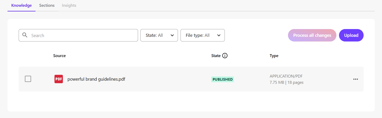 Click Upload to add another brand document to your brand kit. Click Upload to add another brand document to your brand kit.