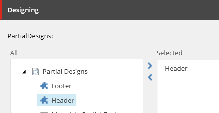 Select the partial designs that you want to include. Select the partial designs that you want to include.