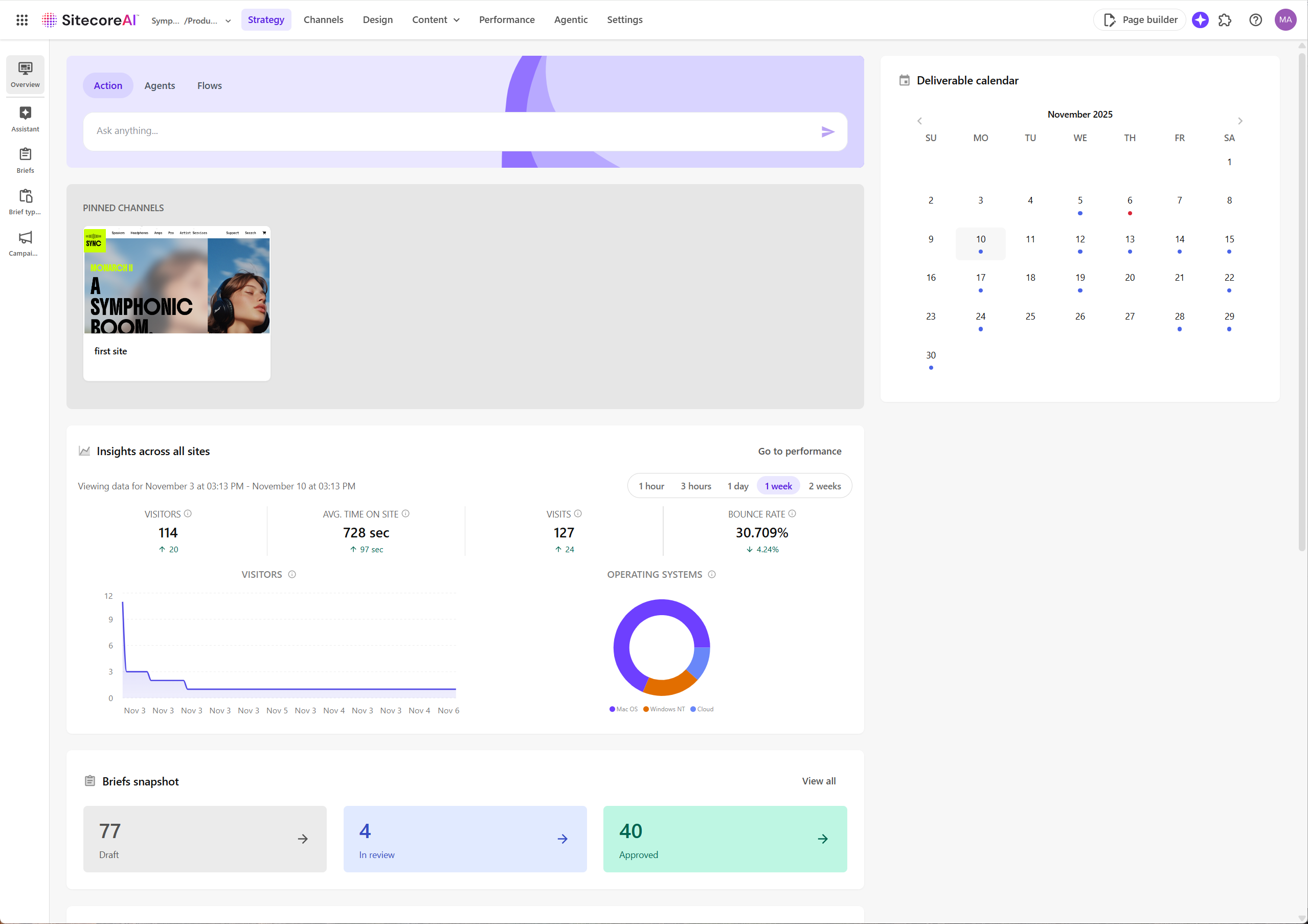 Screenshot of the Strategy tab. Screenshot of the Strategy tab.