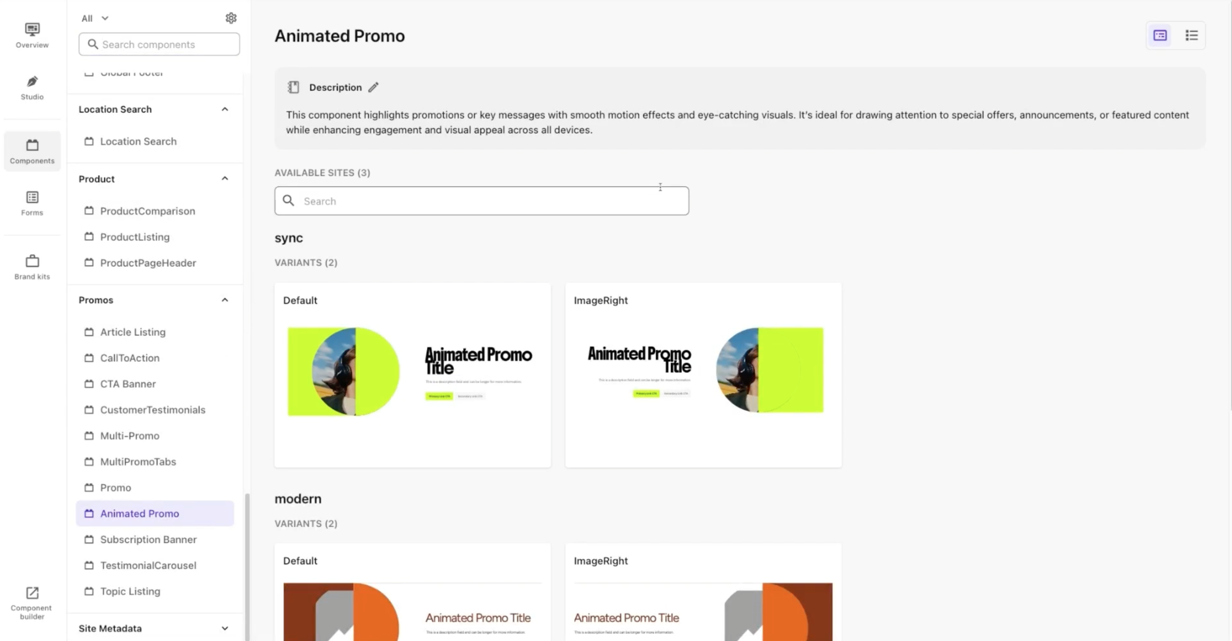 The Design studio UI