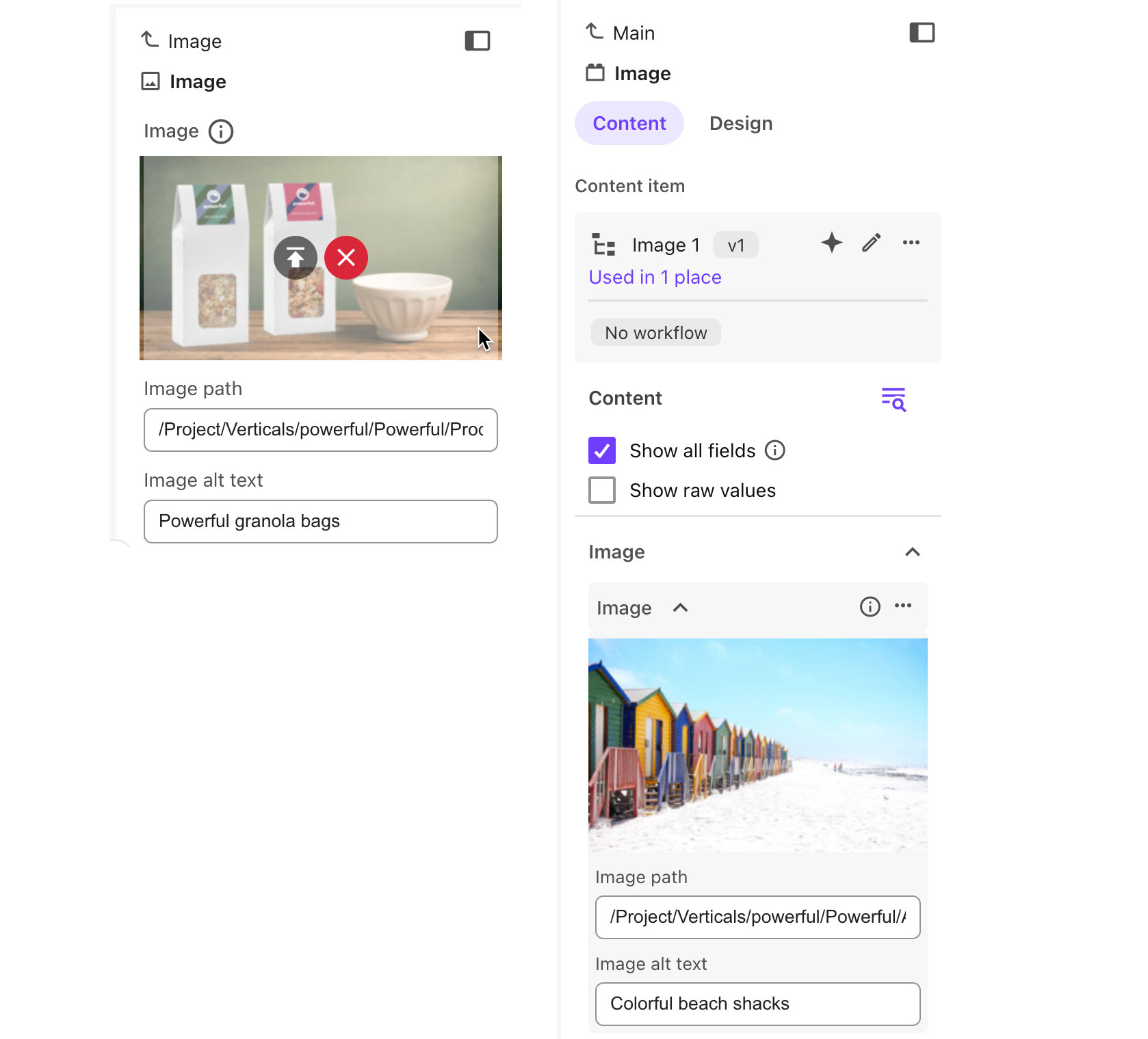 Add an image and configure it Add an image and configure it