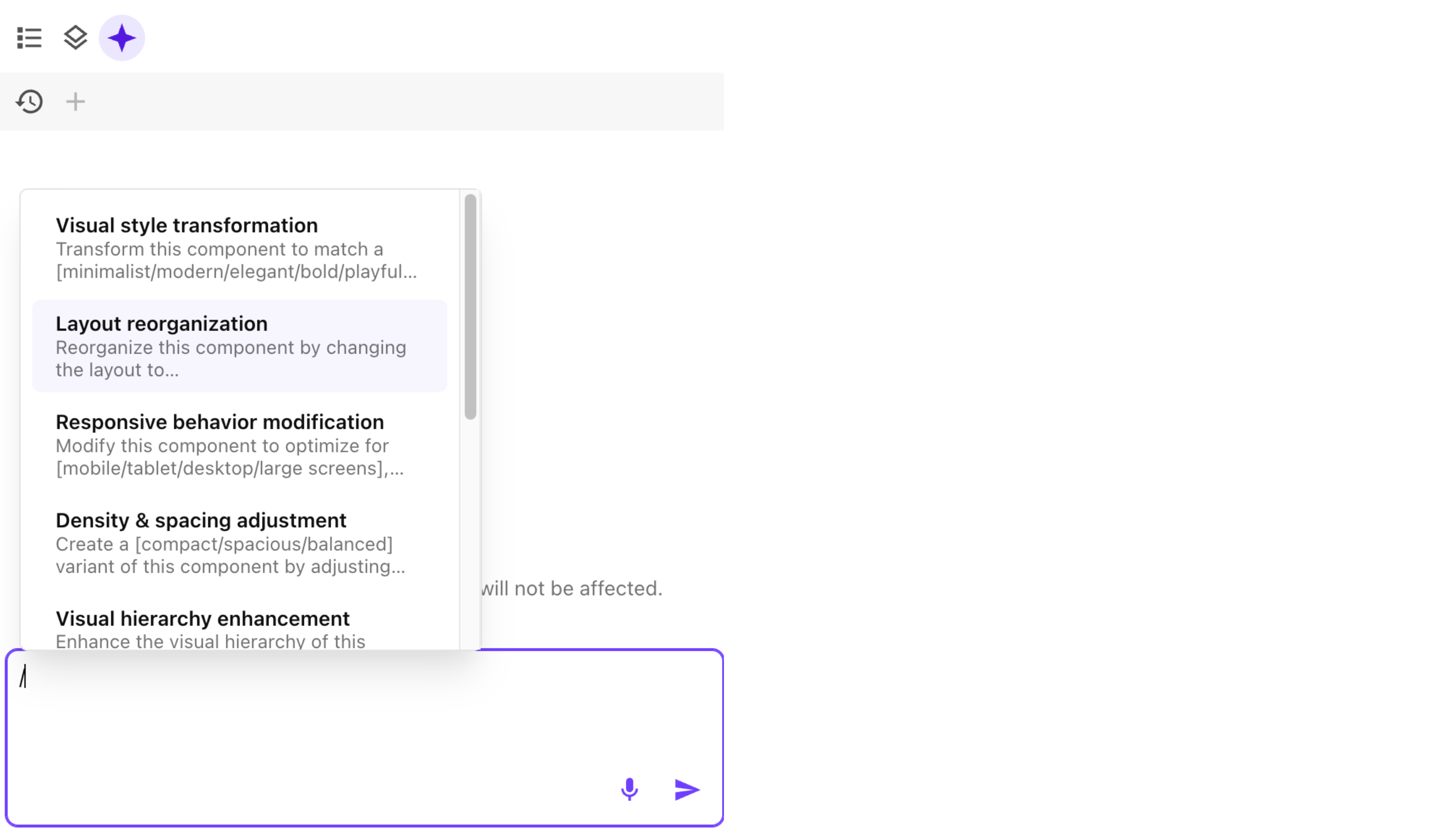 The quick actions templates