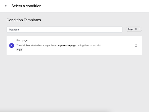 Selecting a condition