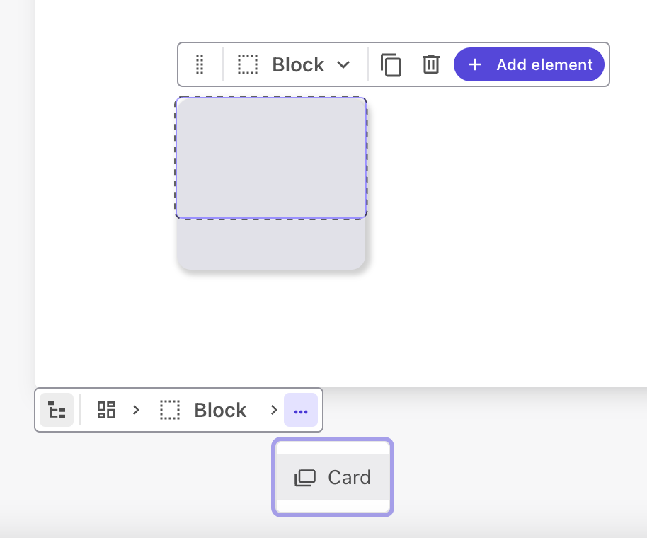 Screenshot showing how to select a next-level element.